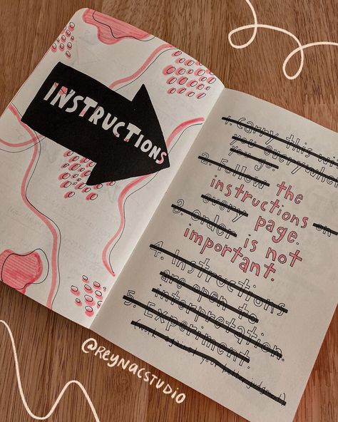 Wreck This Journal In Color Ideas, Wreck This Journal Instruction Page, Wreak This Journal Pages Inspiration, Create This Book Ideas, Wreck This Journal Ideas Pages Creative, Wreck It Journal Ideas, Wreck This Journal Pages, Crafts For When Your Bored, Wreck This Journal Ideas Pages