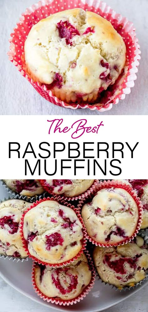 Raspberry Recipes Easy, Raspberry Dessert Recipes, Fresh Raspberry Desserts, Raspberry Cream Cheese Muffins, Raspberry Desserts Easy, Easter Ham Recipes, Raspberry Oatmeal Muffins, Fresh Raspberry Recipes, Health Dessert Recipes