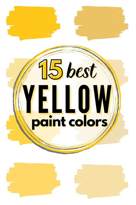 💛 15 BEST Yellow Paint Colors To Boost Your Mood! Use this list of the our favorite yellow paint colors as you narrow the choices to find that ideal shade to add color and personality to your home! #paint #paintcolor #home #homedecor #yellow Gray Owl Benjamin Moore, Warm Yellow Paint Colors, Best Yellow Paint Colors, Yellow Kitchen Paint, Yellow Bedroom Paint, Benjamin Moore Gray Owl, Pale Yellow Paints, Light Yellow Paint, Sherwin Williams Pure White