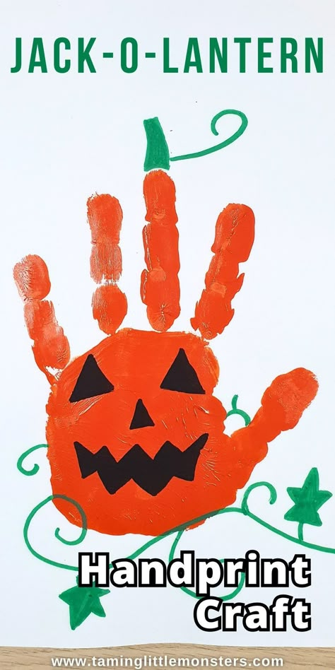 Lantern Crafts For Kids, Halloween Handprint Crafts, Halloween Handprint, Halloween Craft Activities, Halloween Arts, Halloween Crafts Preschool, Nail Art Halloween, Lantern Craft, Halloween Crafts For Toddlers