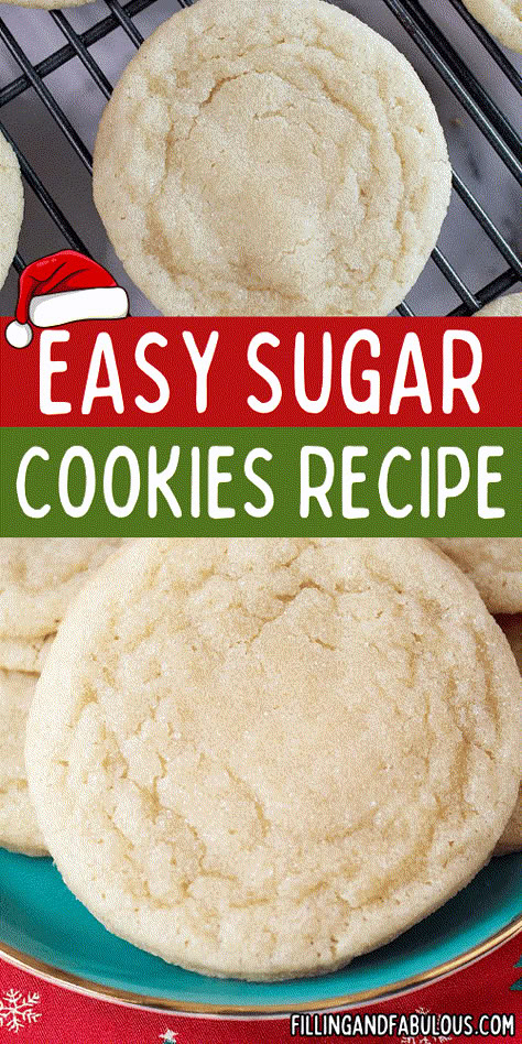 Looking for an easy cookie recipe? These drop Sugar Cookies are a crowd-pleaser, with a perfect balance of sweetness and a melt-in-your-mouth texture! These make classic Christmas cookies for parties and gatherings. Easy Drop Sugar Cookies, No Fail Sugar Cookie Recipe, Drop Sugar Cookie Recipe, Homemade Sugar Cookies Recipe, Football Party Food Appetizers, Homemade Sugar Cookies Easy, Easy Sugar Cookie Recipe, Rolled Sugar Cookie Recipe, Roll Out Sugar Cookies