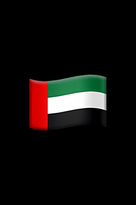 The emoji 🇦🇪 depicts the flag of the United Arab Emirates, which consists of three horizontal stripes of green, white, and black colors. In the center of the flag, there is a vertical red stripe with a white emblem that represents the seven Emirates of the UAE. United Arab Emirates Flag, Emirates Flag, Flag Emoji, Apple Emojis, Uae Flag, Emojis Iphone, The Emoji, Travel Locations, Horizontal Stripes