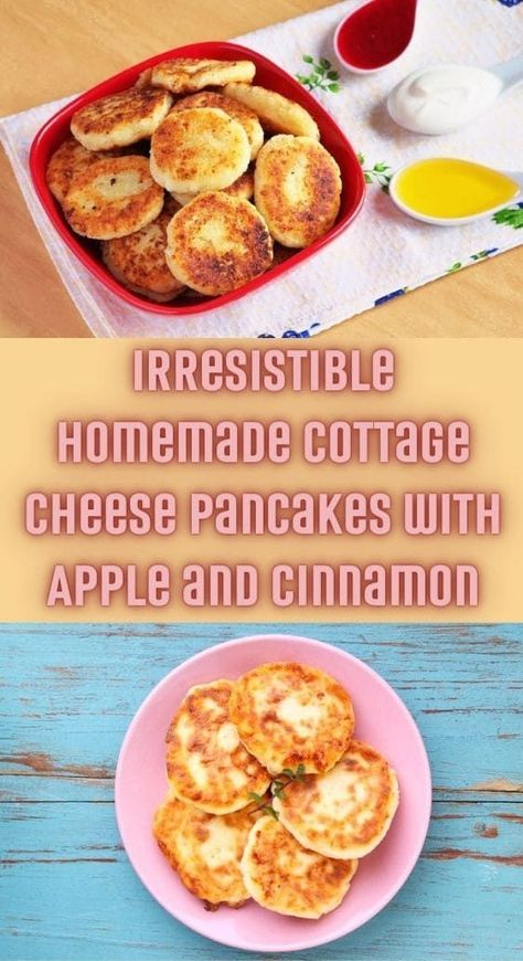 With this recipe, you can create tender and incredibly delicious cottage cheese pancakes. The addition of apples gives them a unique flavor that will delight your loved ones, especially the little ones. Get ready to indulge in these delightful treats that will win hearts and leave everyone craving for more. Apple Pancake Recipe, Homemade Cottage Cheese, Apple And Cinnamon, Cottage Cheese Pancakes, Cheese Pancakes, Apple Pancakes, Cottage Cheese Recipes, Apples And Cheese, Apple Recipes