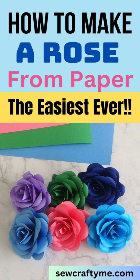 Flowers Diy Easy, Paper Roses Diy, Paper Flowers Diy Easy, Aesthetic Patterns, Rose Crafts, Diy Crafts Paper, Crafts Paper Flowers, Easy Paper Flowers, Crochet Aesthetic