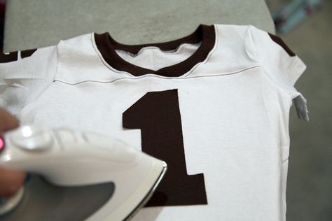 Homemade Football Shirts, Diy Jersey Shirt Football, Diy Football Jersey, Diy Jersey Shirt, Diy Jersey, Diy Football Shirts, White Crew Neck Jersey For Football, Toddler Football Shirts, White Football Jersey With Sublimation Print