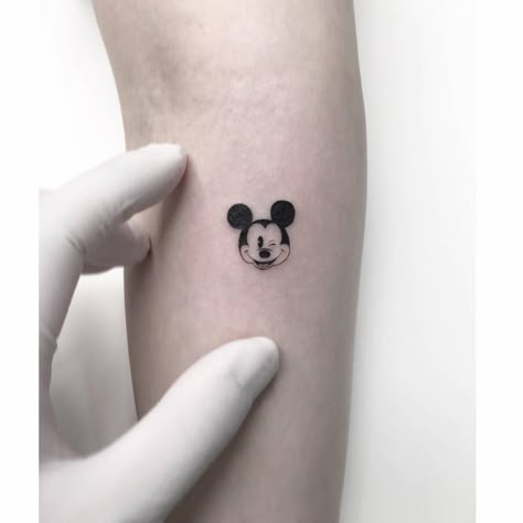 Tiny Minnie Mouse Tattoo, Small Mickey Head Tattoo, Minimal Mickey Tattoo, Mickey Finger Tattoo, Subtle Mickey Tattoo, Simple Mickey Mouse Tattoo, Mickey Ghost Tattoo, Micro Disney Tattoo, Mickey Mouse Outline Tattoo