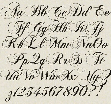 Fonts Design Old Fashioned Alphabet, Old Timey Font, Tattoo Fonts Calligraphy, Old Script Font, Script Tattoo Font, Tattoo Script Lettering, Design Fonts Alphabet, Old Style Font, Cursive Tattoo Fonts