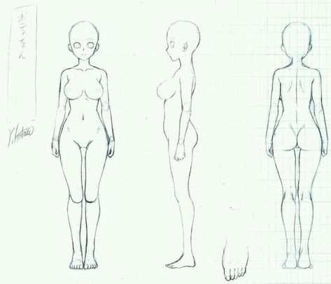 Drawing Anime Bodies, 3d Karakter, Body Drawing Tutorial, Body Reference Drawing, Figure Drawing Reference, Body Drawing, Female Body, Anime Drawings Tutorials, Anatomy Art