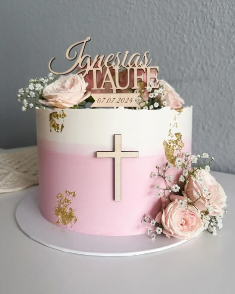 | Süße rosa Tauftorte für morgen 💕 . . #baptism #baptismcake #cake #instamood #instagood #instadaily #buttercreme #buttercremecake… | Instagram Baptism Girl Cake, Pink Christening Cake, Confirmation Cakes, Baptism Cake, Christening Cake, Girl Cake, Baptism Girl, Christening, Pastel