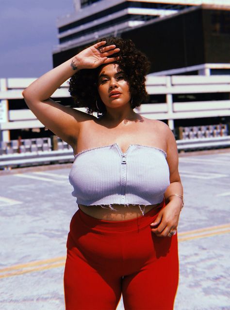 How To Pull Off Tube Tops When You're Plus-Size+#refinery29 Tube Top Outfit Plus Size, Plus Size Tube Top Outfit, Plus Size Tube Top, Dresses For Big Bust, Baddie Winkle, Tube Top Outfit, Go-go Girls, I Am Real, Ways To Treat Yourself