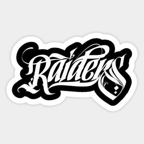 Raiders Stickers, Raiders Tattoos, Sign Lettering Fonts, Oakland Raiders Wallpapers, Aztec Artwork, Raiders Wallpaper, Oakland Raiders Logo, Fonts Handwriting Alphabet, Skateboard Deck Art