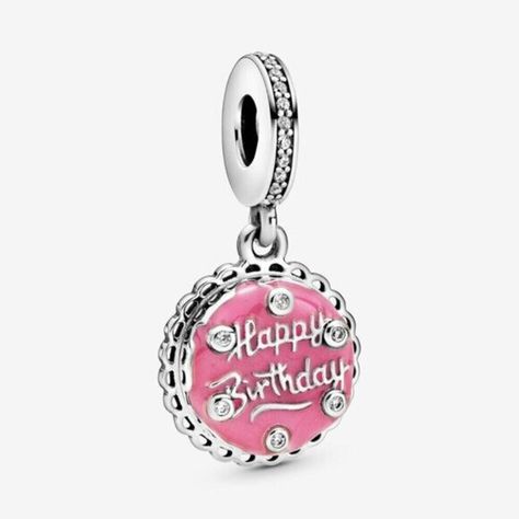 Pandora Pink Birthday Cake Dangle Charm Pink Birthday Cake, Pink Happy Birthday, Pink Birthday Cakes, Pandora Pink, Charms Pandora, Bracelet Pandora, Pandora Bracelet Charms, Pandora Silver, Bracelet Charms