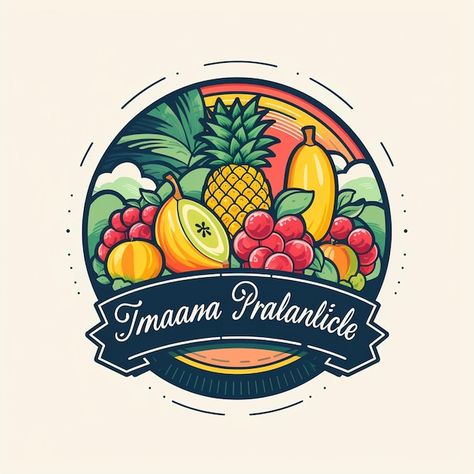 Photo a mix fruit logo design | Premium Photo #Freepik #photo #fruit-design #tropical-fruit #ananas #fruit-logo Logo Design Fruit, Juice Design Ideas, Fruit Logo Branding, Fruits Logo Design, Veggie Drawings, Fruit Juice Design, Tropical Logo Design, Fruits Logo, Fruit Logo Design Ideas