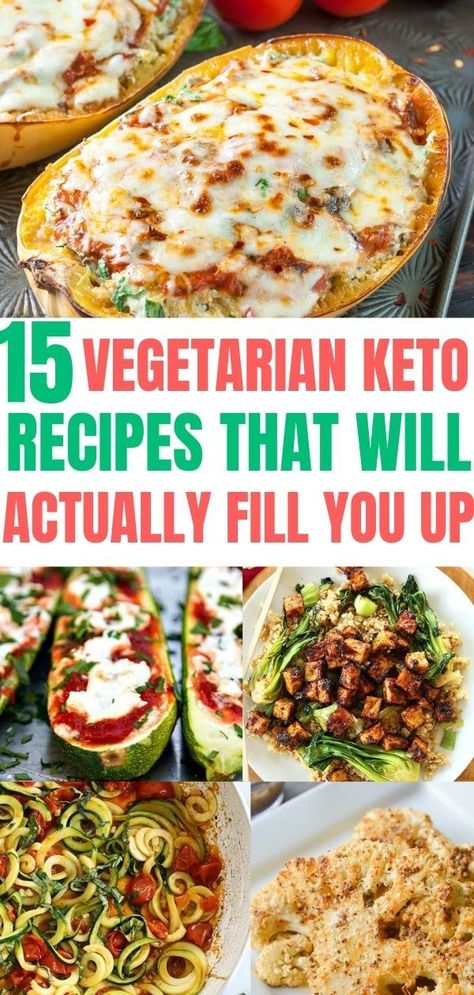 Delicious vegetarian keto recipes. Add these vegan keto recipes to your your vegetarian keto meal plan. Low carb vegetarian recipes that will help you lose weight. Vegetarian Keto Meal Plan, Meal Plan Low Carb, Veggie Keto, Vegetarian Keto Recipes, Spaghetti Recipes Easy, Desayuno Keto, Resep Smoothie, Vegan Keto Recipes, Low Carb Vegetarian Recipes