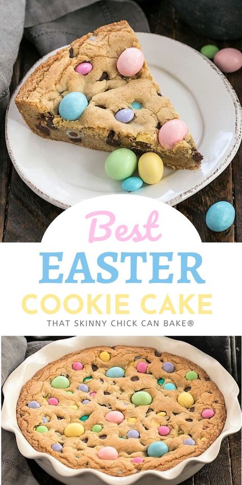 Easter Cookie Cake, Easter Deserts, Easter Snacks, Easter Sweets, Easter Cookie, Giant Candy, Easter Desserts Recipes, Cookie Cake Recipe, Easter Baking