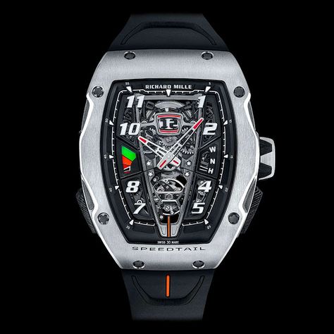 Richard Mille - RM 40-01 Automatic Tourbillon McLaren Speedtail | Time and Watches | The watch blog Mclaren Speedtail, Rare Watches, Richard Mille Watches, Titanium Bracelet, Watch Photo, Expensive Watches, New Watch, Richard Mille, Stop Light