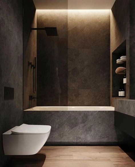 Dark Bathroom Ideas Modern, Small Dark Bathroom, Dark Bathroom Ideas, Modern Small Bathrooms, Luxury Master Bathrooms, Dark Bathrooms, Bathroom Decorations, Bathroom Inspiration Modern, Turkish Tiles