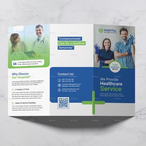 Medical Trifold Brochure Healthcare Brochure Design, Medical Brochure Design Layout, Medical Creative Ads, University Brochures, Company Brochure Design, Medical Flyer, Medical Brochure, Frames Design, Brochure Design Creative