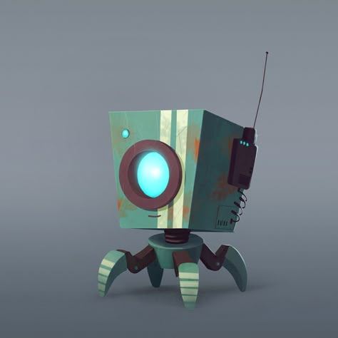 ArtStation - Robots for #marchofrobots, Yana Blyzniuk Boba Fett Tattoo, Robot Ideas, 3d Robot, Robot Design Sketch, Robot Game, Robot Designs, Robot Cartoon, الفن الرقمي, Cute Robot