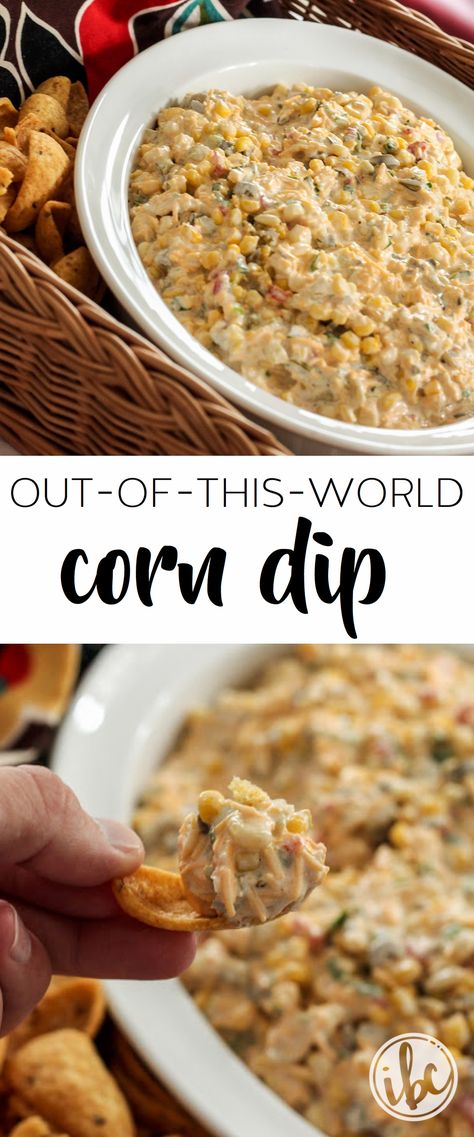 The BEST appetizer recipe! So simple to make and everyone loves it! Out-of-this-Wold Corn Dip via Inspired by Charm Funday Ideas, Friendsgiving Recipes Appetizers, Pilsbury Recipes, Appetizers Easy Dips, Best Appetizer, Dip Easy, Pastas Recipes, No Cook Appetizers, Inspired By Charm