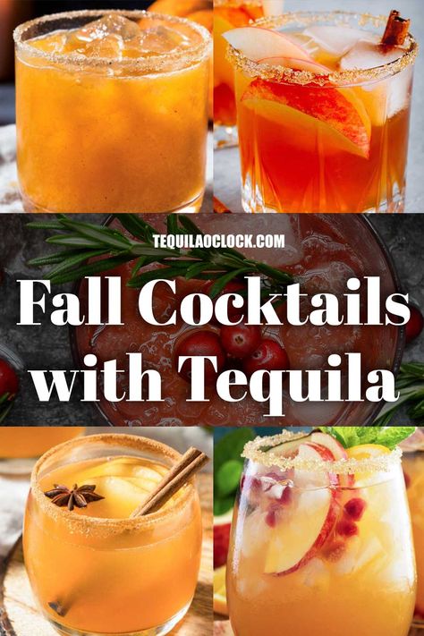 5 Must Make Fall Tequila Cocktails | Tequila O'Clock Cinnamon Infused Tequila, Apple Cider Tequila Cocktail, Apple Tequila Cocktail, Thanksgiving Cocktails With Tequila, Tequila And Apple Juice, Fall Cocktail Tequila, Thanksgiving Cocktail Recipes Tequila, Autumn Tequila Cocktails, Keto Fall Cocktails