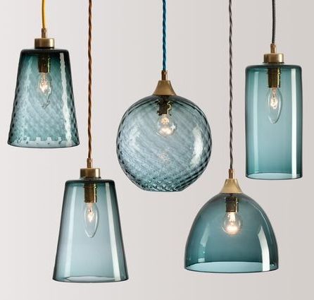 Scandanavian Interiors Lighting, Blue Glass Pendant Light, Pendant Lighting Glass, Glass Pendant Lights, Large Pendant Lighting, Deco Luminaire, Kitchen Pendants, Kitchen Pendant Lighting, Kitchen Island Lighting