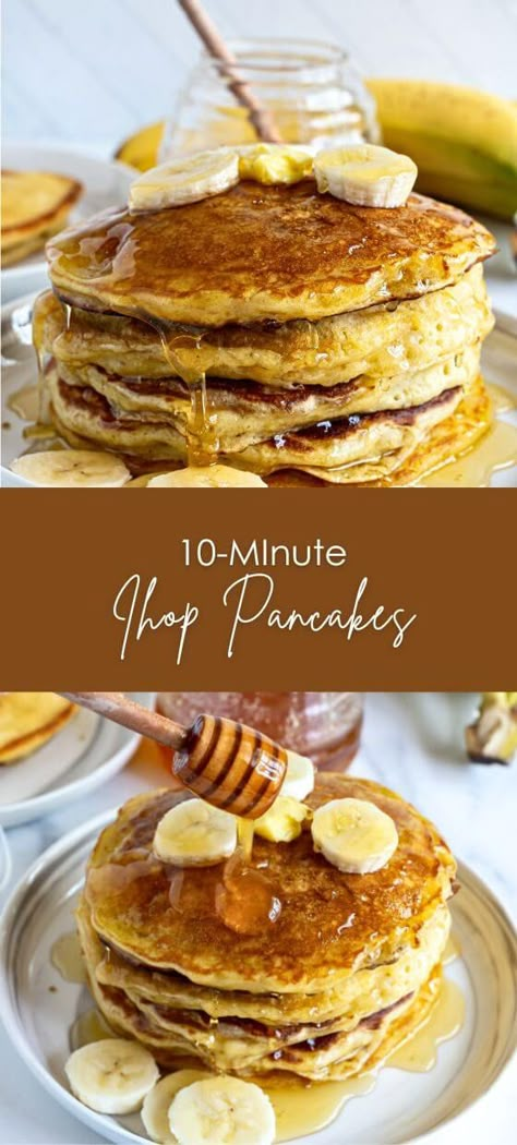 10-Minute Ihop Pancakes - Yummy and fully Ihop Recipes, Ihop Pancake Recipe, I Hop Pancake Recipe, Light Pancakes, Ihop Pancakes, Easy Pancake Recipe, Pancakes For Two, Easy Homemade Pancakes, Takeout Recipes