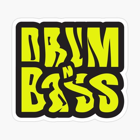 Drum N Bass Art, Drum N Bass, Music Symbols, Drum And Bass, Bass, Science Poster, Stranger Things Fanart, Drums, Sticker Design