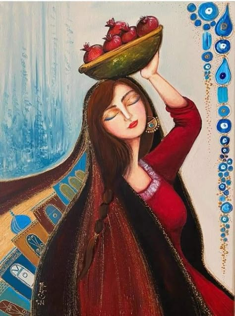 Grid Skirt, Pomegranate Art, Tears Art, Persian Art Painting, Arabian Art, By Any Means Necessary, Iranian Art, Eastern Art, Arabic Art