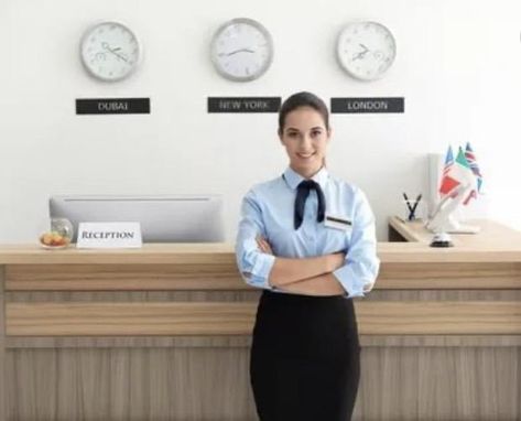 Reception Uniform Hotel, Front Desk Uniform Hotel, Hotel Front Desk Outfits, Hotel Uniform Receptionist, Front Office Uniform, Front Desk Outfits, Receptionist Uniform, Receptionist Outfit, Front Desk Hotel