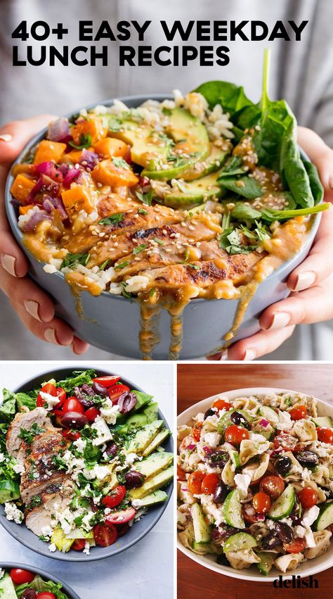 These easy weekday lunches will make meal prep a breeze. Get the recipe from Delish.com. #easy #lunch #weekday #prep #healthy #forwork #mealprep #ideas Quick Work Lunch Ideas, Breakfast Snap, Lunch Recipe Ideas, Weekday Lunches, Salad Aesthetic, Quick Lunch Recipes, Lunch Ideas For Work, Healthy Lunch Snacks, Family Lunch