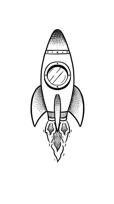 Rocket Tattoo, Arte Doodle, Space Drawings, Astronaut Art, Space Tattoo, White Drawing, Animal Drawing, Desenho Tattoo, 캐릭터 드로잉