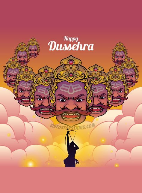 Thoughts Decoration, Dashahara Images, Dushera Creative Post, Dussehra Photos, Happy Dussehra Creative, Dussehra Illustration, Dushera Wishes, Dussehra Background, Happy Dussehra Wishes Quotes