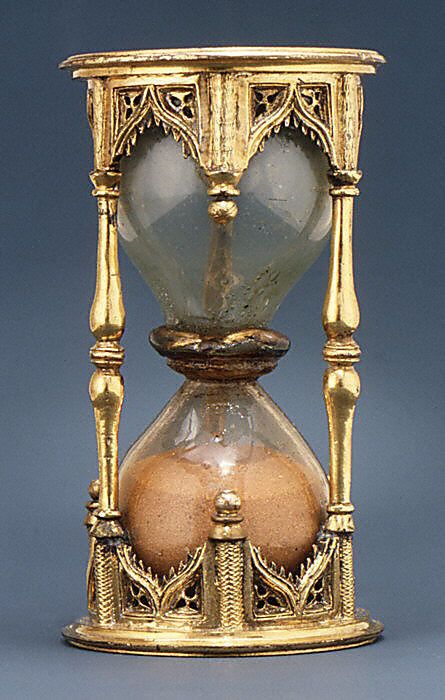 Sand Glass, Half-Hour  Date: first quarter 16th century Culture: German Medium: Bronze-gilt and silver-gilt Sand Clock, Sand Glass, Sand Timer, Hourglasses, Sands Of Time, Sundials, Time Keeper, Hour Glass, Antique Clocks