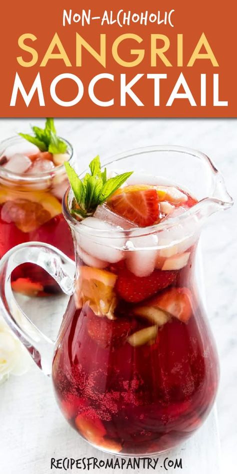 This Non Alcoholic Sangria Recipe is colourful, fun, easy to make, refreshing and perfect for any time of the year! This family-friendly Sangria Mocktail can be made ahead of time for super easy entertaining. Click through to get the awesome recipe!! #nonalcoholicsangria #sangriamocktail #virginsangria #sangriarecipe #nonalcoholicsangriawithcranberryjuice #mocktail #summerrecipes Sangria Mocktail, Virgin Sangria, Non Alcoholic Sangria, Mocktails Non Alcoholic, Non Alcoholic Beverages, Easy Alcoholic Drinks, Sangria Cocktail, Easy Mocktail Recipes, Dessert Oreo