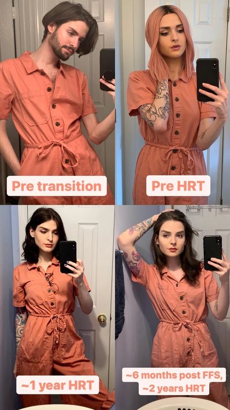 Transgender Before And After, Trans Outfit, Genderqueer Fashion, Transgender Outfits, Transgender Mtf, Lesbian Fashion, Happier Than Ever, Female Transformation, Transgender Women