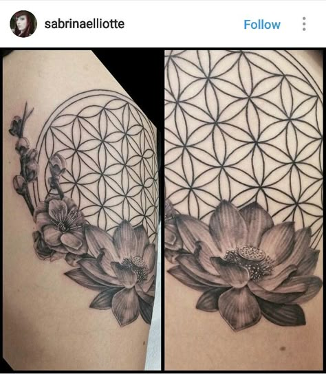 Flower Of Life And Flowers Tattoo, Flower Of Life Tattoo Mandala, Flower Of Life Tattoo Women, Seed Of Life Tattoo, Thigh Tattoos Women Black, Golden Ratio Tattoo, Flower Of Life Tattoo, Flower Of Life Pattern, Flower Of Life Symbol