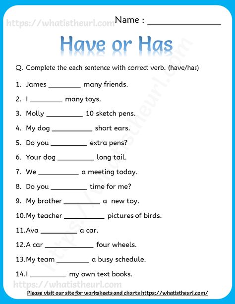 Have or Has Worksheet for Grade 1 and 2 - Your Home Teacher Language Worksheets Grade 1, Grade 2 Grammar Worksheets, Article Worksheet For Grade 1, English Worksheet Class 2, Grammar For 2nd Grade, 2 Grade English Worksheets, Worksheets Grade 2 English, Has Have Had Worksheet For Grade 2, English For Grade 2 Worksheet