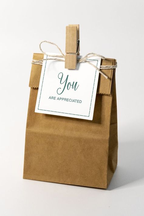 Free Printable You Are Appreciated Gift Tags. Use this download PDF for staff appreciation, teacher appreciation, volunteer appreciation, coworker appreciation. Perfect for gift wrapping a small present or treat. #coworkers #teachers Small Appreciation Gifts For Coworkers, Gift Tags Free Printable, Small Gifts For Coworkers, Small Teacher Gifts, Wine Bottle Gift Tags, Volunteer Appreciation Gifts, You Are Appreciated, Staff Appreciation Gifts, Small Thank You Gift