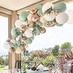 Baby Shower Verde, Bachelorette Party Balloon, Green Bridal Showers, Bridal Shower Balloons, Gold Confetti Balloons, Green Baby Shower, Rose Gold Confetti, Rose Gold Balloons, Green Balloon