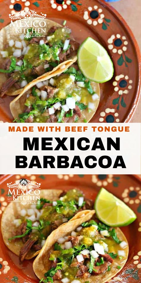 Lengua Recipe Mexican, Beef Tongue Recipes, Pickled Beef, Tongue Recipes, Tongue Tacos, Mexican Appetizer, Mexico In My Kitchen, Beef Barbacoa, Barbacoa Recipe