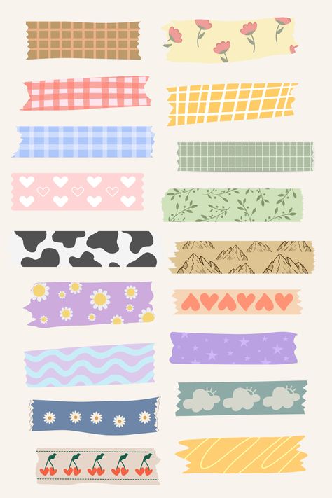 Sticker Design Ideas, Stickers For Journal, Pc Background, 달력 디자인, Desain Buklet, Washi Tape Diy, Stickers Journal, Scrapbook Printing, Bullet Journal Diy