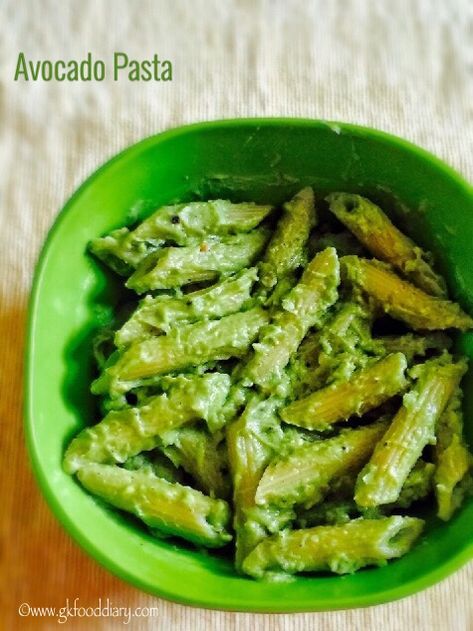 Avocado For Baby, Kids Pasta Recipes, Pasta Recipes For Babies, Cut Avocado, Avocado Baby Food, Avocado Recipes Pasta, Indian Baby Food Recipes, Baby Pasta, Avocado Recipes Easy