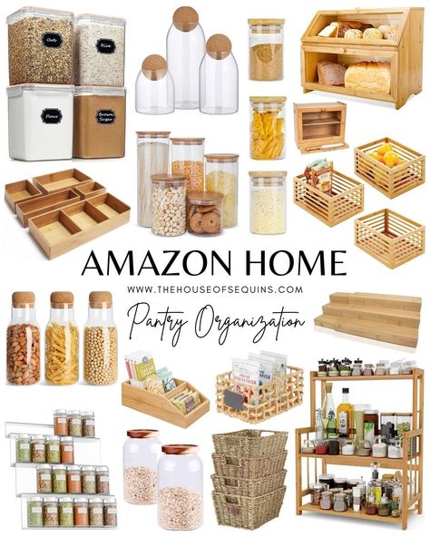 Rounding up favorite kitchen finds from Amazon Home and Target featuring pantry organization and storage solutions. kitchen-organization-finds Amazon Kitchen Decor, Kitchen Essentials List, Pantry Organisation, House Organisation, Kitchen Organization Pantry, Kitchen Organisation, Kitchen Pantry Design, Home Organisation, Pantry Design