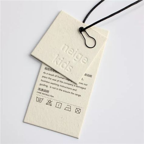 China Clothing, Clothing Labels Design, Hang Tags Clothing, Hang Tag Design, Small Business Packaging Ideas, New China, Ticket Design, Design Clothing, Bold Logo