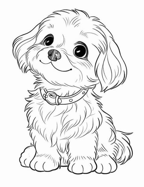 Puppy Coloring Pages, Puppy Drawing, 강아지 그림, Dog Coloring Page, Batman Wallpaper, Cat Coloring Page, Flower Coloring Pages, Mandala Coloring Pages, Cute Coloring Pages