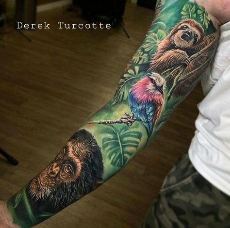 Jungle Tattoo, Tattoos Illustration, Jaguar Tattoo, Animal Sleeve Tattoo, Tier Tattoo, American Traditional Tattoo Ideas, Petit Tattoo, Native Tattoos, Food Tattoos