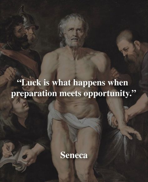 Luck is what happens when preparation meets opportunity. #BestQuotesoftheDay #GetMotivated #Inspirational #WordsofWisdom #WisdomPearls #BQOTD Preparation Meets Opportunity, Instagram Success, Strong Men, Stoicism Quotes, Be Proactive, Weak Men, Toxic Masculinity, Stoic Quotes, Strength Conditioning