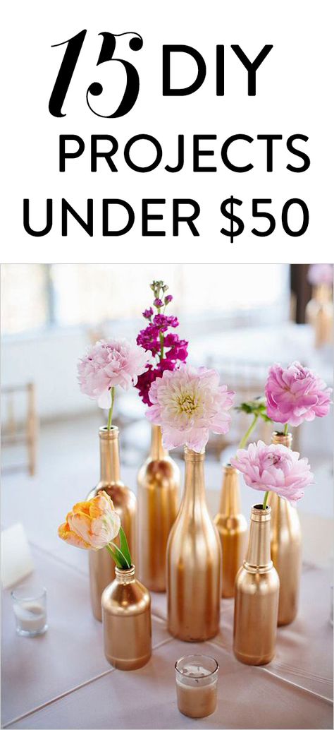 15 Popular wedding DIY projects all under $50. Dollar Tree Wedding, Country Rustic Wedding, Wedding Diy Projects, Wedding Hacks, Graduation Party Centerpieces, Pink And Gold Wedding, Popular Diy, Store Hacks, Wedding Projects