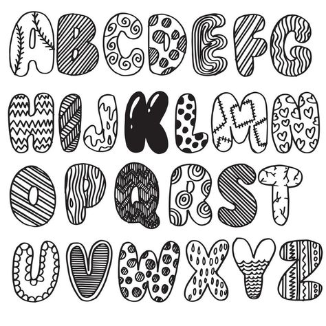 Hand drawn doodle funny font. Set of sketch cute alphabet. Vector illustration for magazines, printings, web posters, hand drawn typography etc. Sketch Font Hand Drawn, Cool Ways To Write Letters, Letter Drawings Fonts, Doodle Art Alphabet, Cute Fonts Alphabet Doodles, Doodle Lettering Alphabet Fonts, Typography Sketchbook, Doodle Fonts Alphabet, Letters Alphabet Fonts